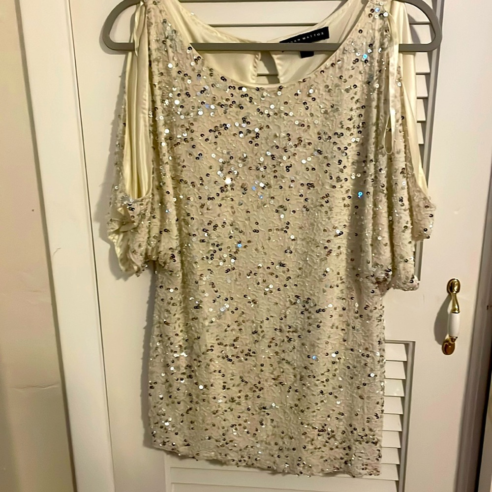 Aidan Matox Delicate Sequence Blouse - image 1